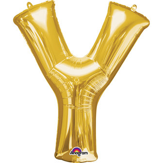 Goud Letter &#039;Y&#039; Folie Ballon 86cm