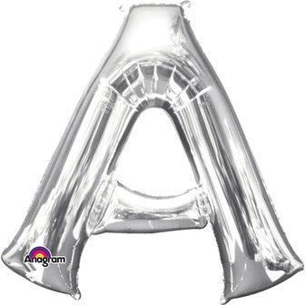 Zilver Letter &#039;A&#039; Folie Ballon 86cm