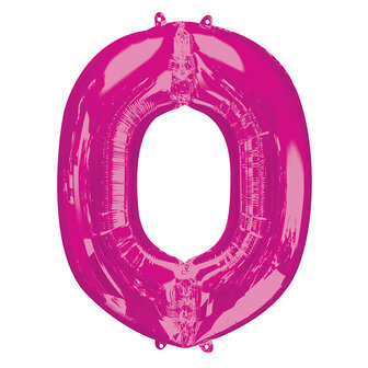 Fuchsia Letter &#039;O&#039; Folie Ballon 86cm