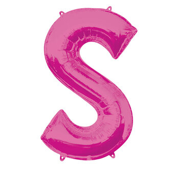 Fuchsia Letter &#039;S&#039; Folie Ballon 86cm