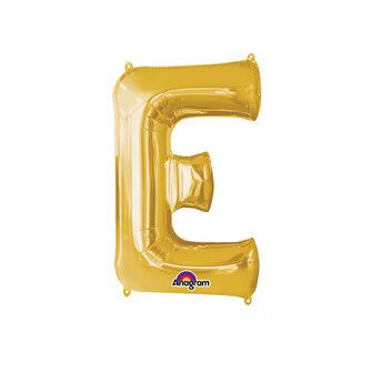 Goud Letter &#039;E&#039; Folie Ballon 40cm