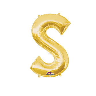 Goud Letter &#039;S&#039; Folie Ballon 40cm