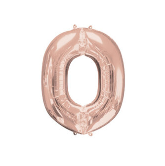 Rosegold Letter &#039;O&#039; Folie Ballon 40cm