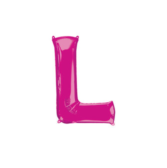 Magenta Letter &#039;L&#039; Folie Ballon 40cm