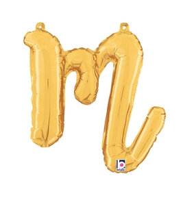 Goud Script Letter &#039;M&#039; Folie Ballon 36cm