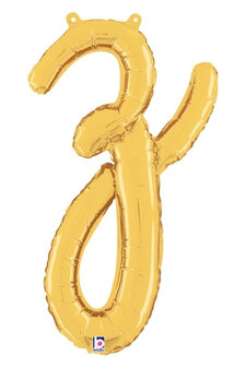 Goud Script Letter &#039;Z&#039; Folie Ballon 60cm