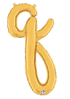 Goud Script Letter &#039;Q&#039; Folie Ballon 60cm