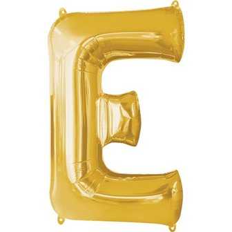 Goud Letter &#039;E&#039; Folie Ballon 86cm