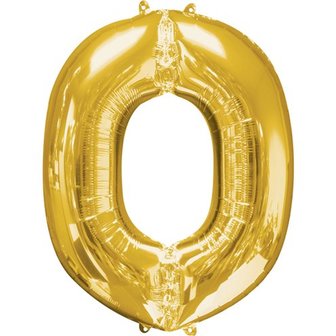 Goud Letter &#039;O&#039; Folie Ballon 86cm