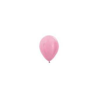 Sempertex Satin Pearl Roze Latex Ballonnen 12cm 50st Pearl Pink