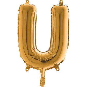 Grabo Goud Letter &#039;U&#039; Folie Ballon 35cm