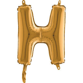 Grabo Goud Letter &#039;H&#039; Folie Ballon 35cm