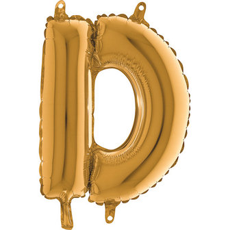 Grabo Goud Letter &#039;D&#039; Folie Ballon 35cm