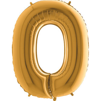 Goud Letter &#039;O&#039; Folie Ballon 101cm