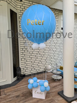 Blauw Goud met Persoonlijke Bedrukking Luchtballon