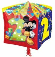 Anagram Mickey Mouse Cubez &#039;2 jaar&#039; Folie Ballon 38cm