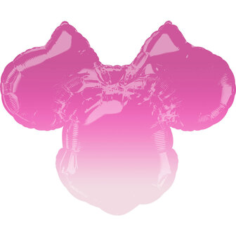 Anagram Minnie Mouse Roze Ombre SuperVorm Folie Ballon 71cm