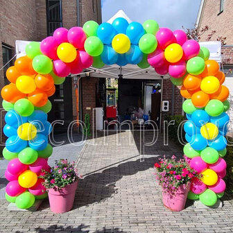 Ballonnenboog Kleurrijk Bloemenprint Dubbeldeurs Clusters van 4