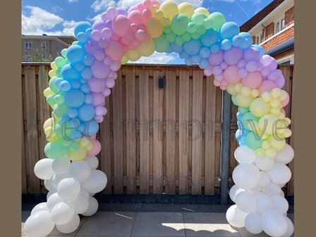 Ballonnenboog Pastel Rainbow Fantasy Enkeldeurs