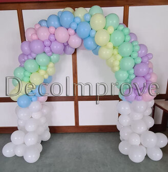 Ballonnenboog Pastel Rainbow Fantasy Enkeldeurs