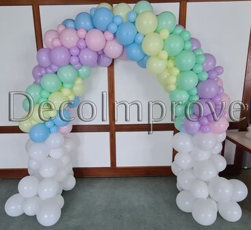 Ballonnenboog Pastel Rainbow Fantasy Enkeldeurs