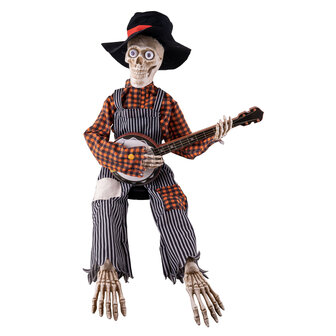 Banjo Spelende Skelet Animatron Bewegend Figuur