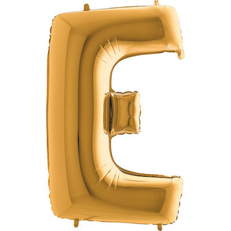 Grabo Goud Letter &#039;E&#039; Folie Ballon 66cm