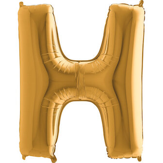 Grabo Goud Letter &#039;H&#039; Folie Ballon 66cm