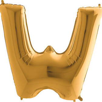 Grabo Goud Letter &#039;W&#039; Folie Ballon 66cm