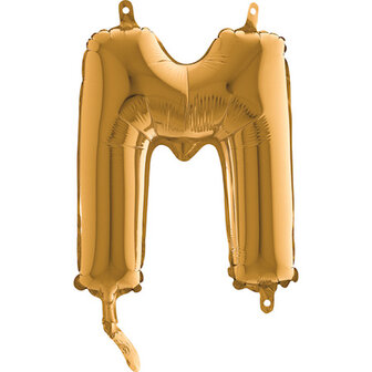 Grabo Goud Letter &#039;M&#039; Folie Ballon 35cm