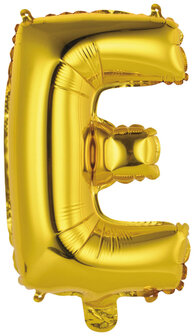 Riethmuller Goud Letter &#039;E&#039; Folie Ballon 35cm