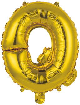 Riethmuller Goud Letter &#039;Q&#039; Folie Ballon 35cm