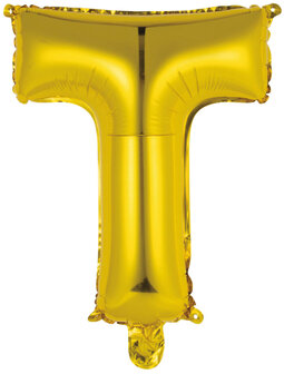 Riethmuller Goud Letter &#039;T&#039; Folie Ballon 35cm