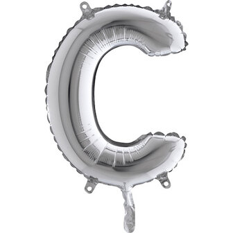 Grabo Zilver Letter &#039;C&#039; Folie Ballon 35cm