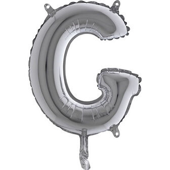 Grabo Zilver Letter &#039;G&#039; Folie Ballon 35cm