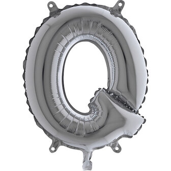 Grabo Zilver Letter &#039;Q&#039; Folie Ballon 35cm