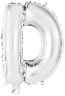 Riethmuller Zilver Letter &#039;D&#039; Folie Ballon 35cm