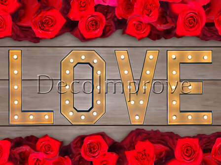 Lichtletters Hout &#039;LOVE&#039; set van 4 Verhuur