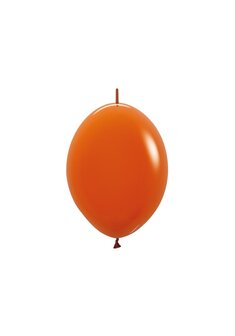 Sempertex Fashion Solid Zonsondergang Oranje Link-O-Loon Latex Ballonnen 15cm 50st Sunset Orange