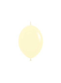 Sempertex Pastel Matte Geel Link-O-Loon Latex Ballonnen 15cm 50st Pastel Matte Yellow