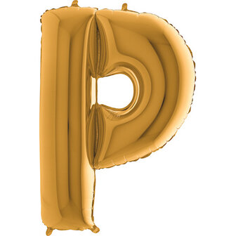 Grabo Goud Letter &#039;P&#039; Folie Ballon 66cm