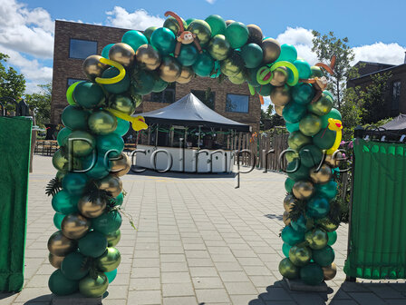 Ballonnenboog Jungle inclusief Jungledieren en Bladeren Dubbeldeurs