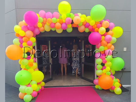 Ballonnenboog Organic Neon Vierkant