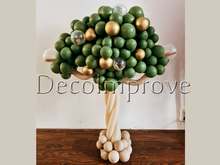 Eucalyptus en Zand Geldboom Ballondecoratie