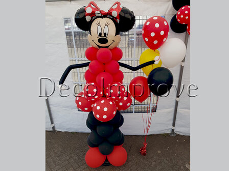 Minnie Mouse Polkadots Rood Ballonnenpilaar