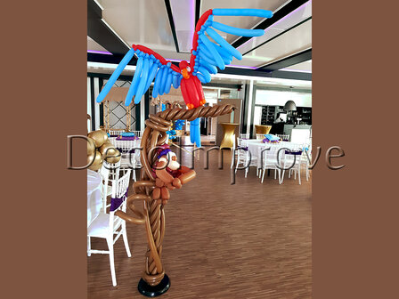 Aladdin Iago en Abu op Boom Ballondecoratie