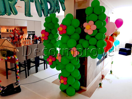 Kaktus met Bloemen Ballonnenpilaar