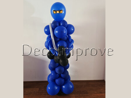 Lego Ninjago Blauwe Ninja Jay Ballonnenpilaar