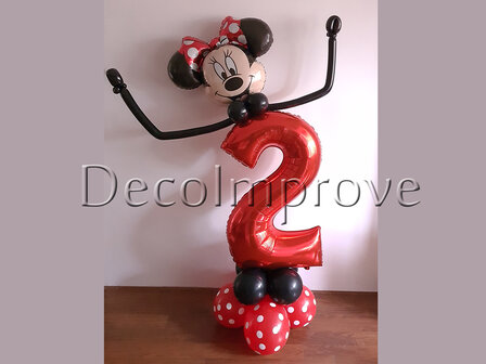 Minnie Mouse &#039;2 jaar&#039; Ballonnenpilaar