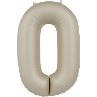 Folat Creamy Latte Cijfer &#039;0&#039; Folie Ballon 86cm